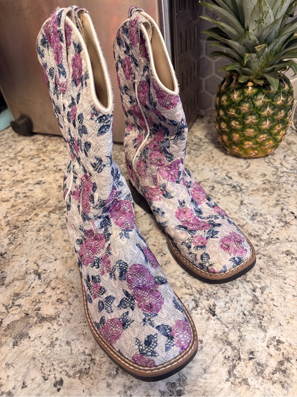 Old West Kids Boots - Pink & Blue